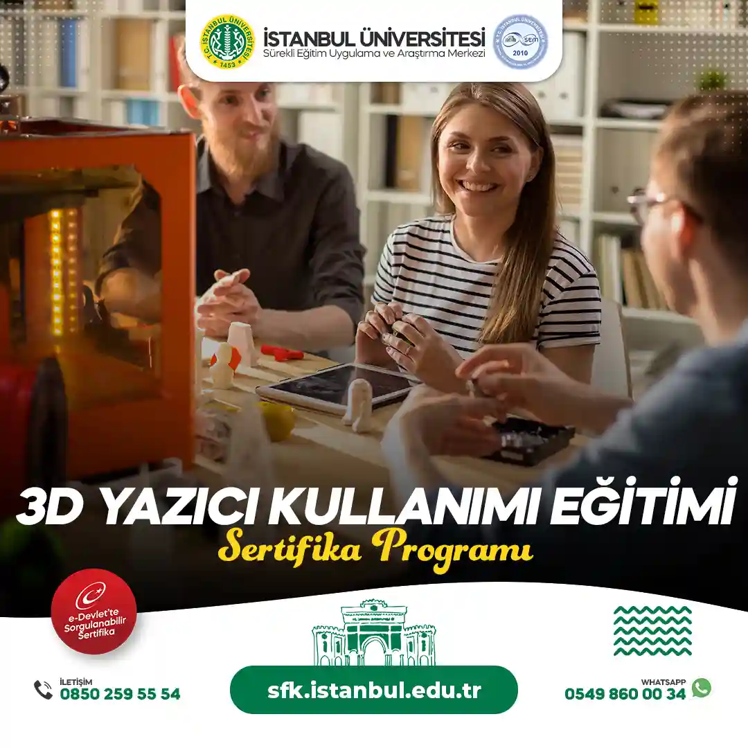 3D Yazıcı Kullanımı Eğitimi Sertifika Programı